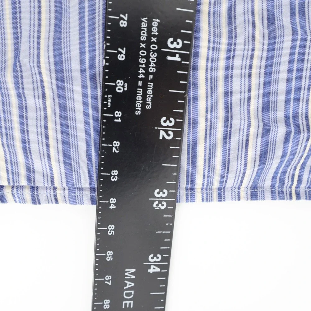 Polo Ralph Lauren Button Down‎ Shirt Blue Striped Jerome Cotton Mens L